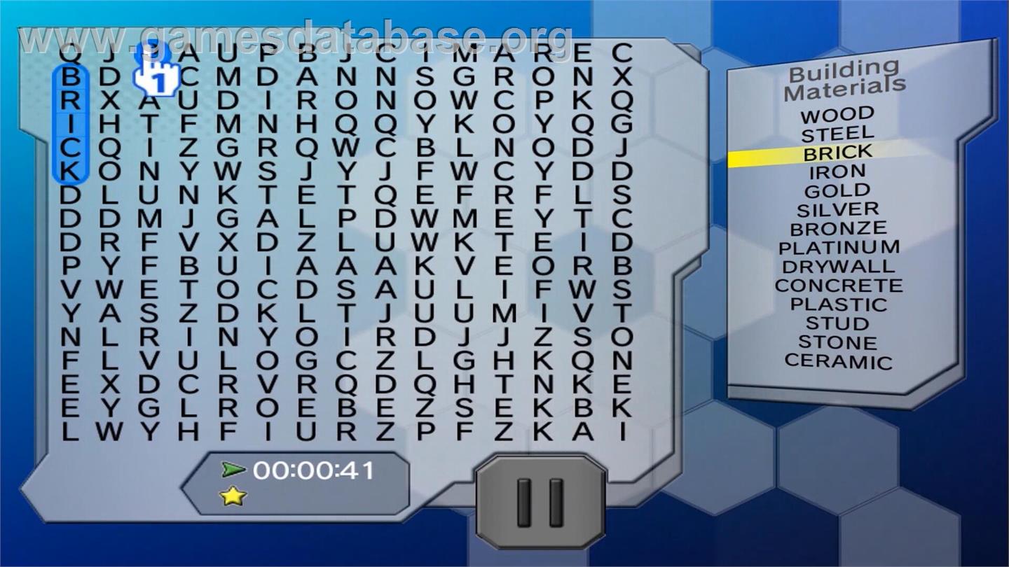 Word Searcher Deluxe - Nintendo Wii - Artwork - In Game