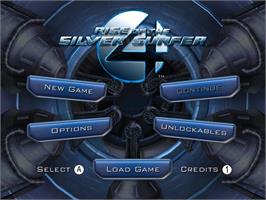 Title screen of 4 Fantastiques Et Le Surfer D'argent, Les on the Nintendo Wii.