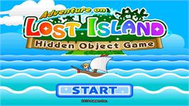Title screen of Adventure on LOST ISLAND - Hidden Object Game on the Nintendo Wii.