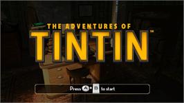 Title screen of Adventures Of Tintin - The Game, The on the Nintendo Wii.