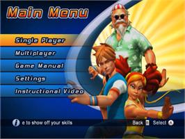 Title screen of All Star Karate on the Nintendo Wii.