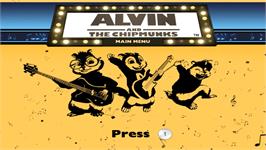 Title screen of Alvin and the Chipmunks on the Nintendo Wii.