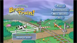 Title screen of Amazing Brain Train!, The on the Nintendo Wii.
