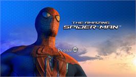 Title screen of Amazing Spider-man, The on the Nintendo Wii.