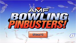 Title screen of Amf Bowling Pinbusters! on the Nintendo Wii.