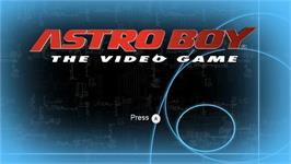 Title screen of Astro Boy - The Video Game on the Nintendo Wii.