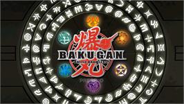 Title screen of Bakugan Battle Brawlers on the Nintendo Wii.