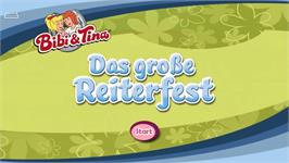 Title screen of Bibi And Tina - Das Große Reiterfest on the Nintendo Wii.