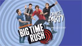 Title screen of Big Time Rush - Dance Party on the Nintendo Wii.