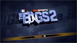 Title screen of Bigs 2 - Baseball, The on the Nintendo Wii.