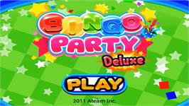 Title screen of Bingo Party Deluxe on the Nintendo Wii.