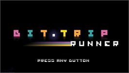 Title screen of Bit.trip Runner on the Nintendo Wii.