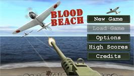 Title screen of Blood Beach on the Nintendo Wii.
