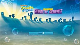 Title screen of Bob L'eponge - La Vengeance Robotique De Plankton on the Nintendo Wii.