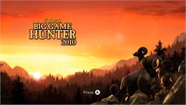 Title screen of Cabela's Big Game Hunter 2010 on the Nintendo Wii.