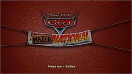 Title screen of Cars - La Coupe Internationale De Martin on the Nintendo Wii.