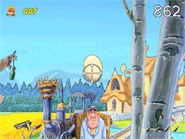 Title screen of Chicken Shoot on the Nintendo Wii.