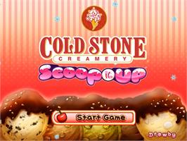 Title screen of Cold Stone Creamery - Scoop It Up on the Nintendo Wii.