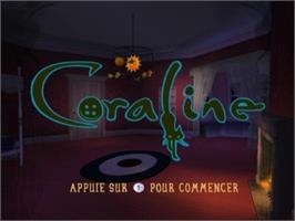 Title screen of Coraline on the Nintendo Wii.