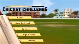 Title screen of Cricket Challenge on the Nintendo Wii.