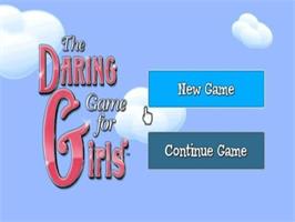 Title screen of Daring Game For Girls, The on the Nintendo Wii.