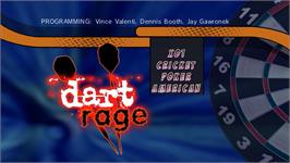Title screen of Dart Rage on the Nintendo Wii.