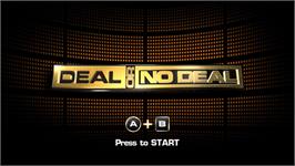 Title screen of Deal Or No Deal on the Nintendo Wii.