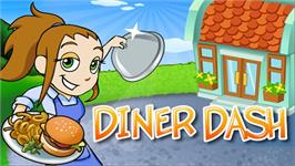 Title screen of Diner Dash on the Nintendo Wii.