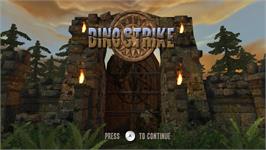 Title screen of Dino Strike on the Nintendo Wii.