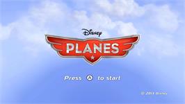Title screen of Disney Planes on the Nintendo Wii.
