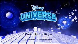Title screen of Disney Universe on the Nintendo Wii.