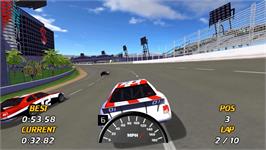 Title screen of Drag And Stock Racer on the Nintendo Wii.