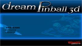 Title screen of Dream Pinball 3d on the Nintendo Wii.