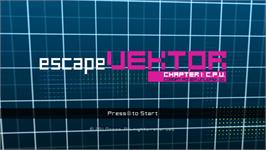 Title screen of Escapevektor - Chapter 1 on the Nintendo Wii.