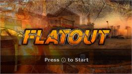 Title screen of Flatout on the Nintendo Wii.