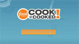 Title screen of Food Network - Cook Or Be Cooked! on the Nintendo Wii.