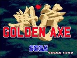 Title screen of Golden Axe (Arcade) on the Nintendo Wii.