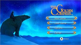 Title screen of Golden Compass, The on the Nintendo Wii.