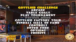 Title screen of Gottlieb Pinball Classics on the Nintendo Wii.