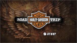 Title screen of Harley Davidson Road Trip on the Nintendo Wii.