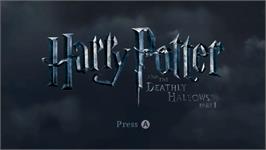Title screen of Harry Potter Et Les Reliques De La Mort - Première Partie on the Nintendo Wii.