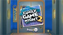 Title screen of Hasbro Family Game Night 2 on the Nintendo Wii.