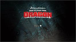 Title screen of How To Train Your Dragon on the Nintendo Wii.