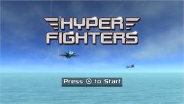 Title screen of Hyper Fighters on the Nintendo Wii.