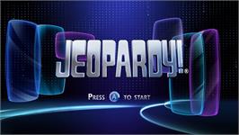 Title screen of Jeopardy! on the Nintendo Wii.