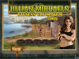 Title screen of Jillian Michaels Fitness Ultimatum on the Nintendo Wii.