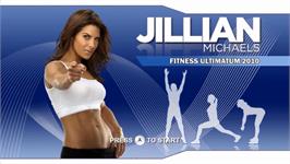 Title screen of Jillian Michaels Fitness Ultimatum 2010 on the Nintendo Wii.