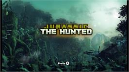 Title screen of Jurassic - The Hunted on the Nintendo Wii.