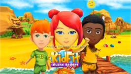 Title screen of Kid Fit Island Resort on the Nintendo Wii.