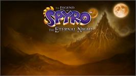 Title screen of Legend Of Spyro - The Eternal Night, The on the Nintendo Wii.